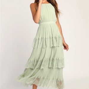 NWT - Lulus Sage Green Dress Size XS
